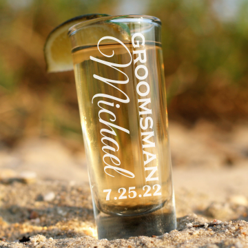 Vertical | Personalized 2oz Tall Shot Glass